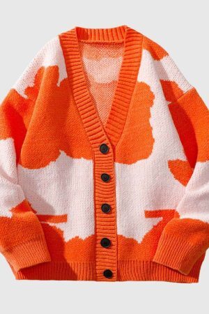 Style Core Aesthetics, New Style Trends Retro Contrasting Colors Sweater