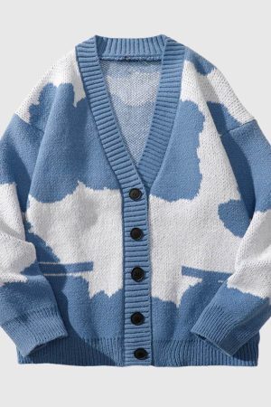 Style Core Aesthetics, New Style Trends Retro Contrasting Colors Sweater