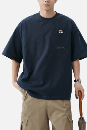 Style Core Aesthetics, New Style Trends Retro Embroidery Cotton T-Shirt