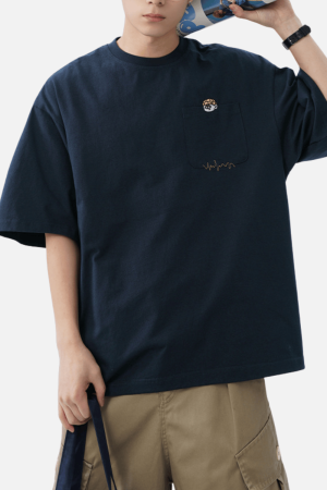 Style Core Aesthetics, New Style Trends Retro Embroidery Cotton T-Shirt