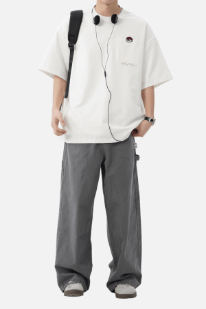 Style Core Aesthetics, New Style Trends Retro Embroidery Cotton T-Shirt