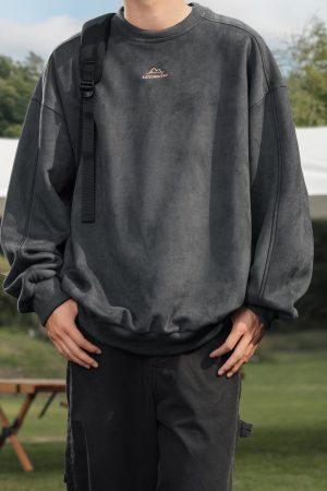 Style Core Aesthetics, New Style Trends Retro Fleece Sweatshirt