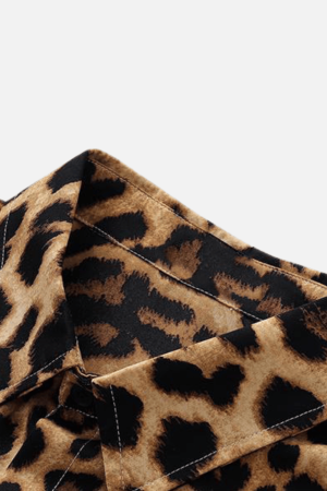 Style Core Aesthetics, New Style Trends Retro Leopard Print Shirt