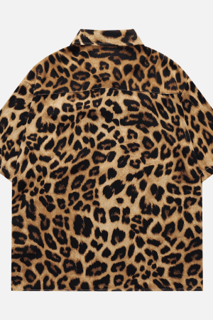 Style Core Aesthetics, New Style Trends Retro Leopard Print Shirt