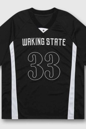 Style Core Aesthetics, New Style Trends Retro Number Jersey Tee