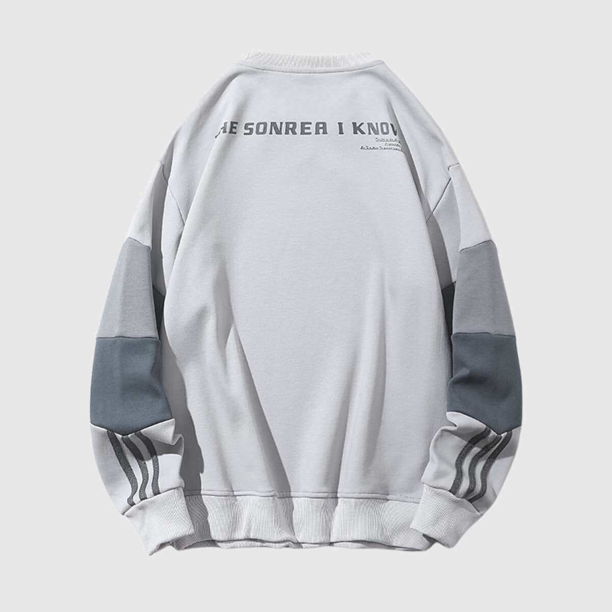 Style Core Aesthetics, New Style Trends Retro Patchwork Sleeve Sweatshirt Style Core Aesthetics, New Style Trends Retro Patchwork Sleeve Sweatshirt