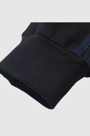 Style Core Aesthetics, New Style Trends Retro Patchwork Sleeve Sweatshirt