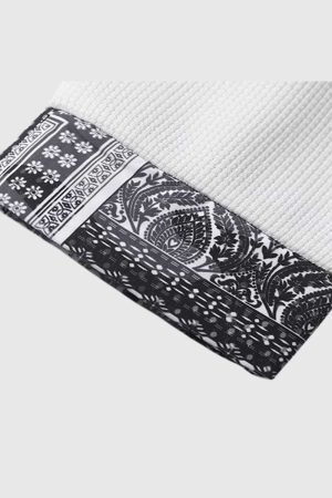 Style Core Aesthetics, New Style Trends Retro Patterned Loose-Fit Sweatshirt