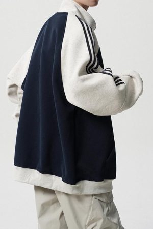 Style Core Aesthetics, New Style Trends Retro Stand Collar Track Jacket