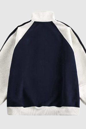 Style Core Aesthetics, New Style Trends Retro Stand Collar Track Jacket