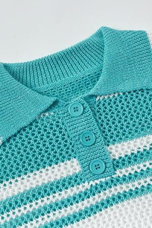 Style Core Aesthetics, New Style Trends Retro Striped Knit Polo