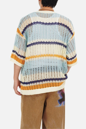 Style Core Aesthetics, New Style Trends Retro Striped Knit Tee