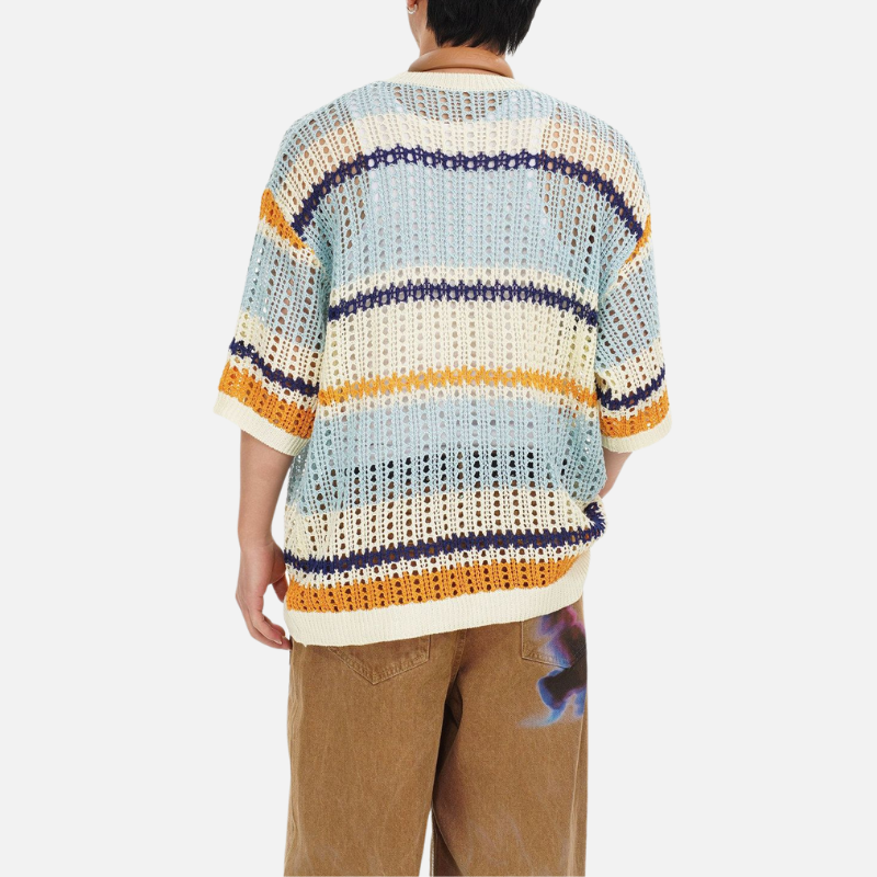 Style Core Aesthetics, New Style Trends Retro Striped Knit Tee Style Core Aesthetics, New Style Trends Retro Striped Knit Tee