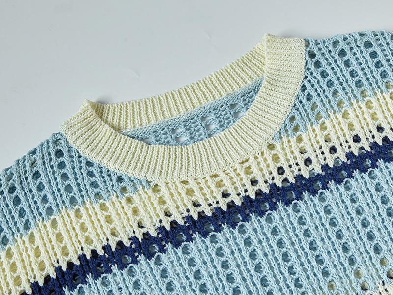 Style Core Aesthetics, New Style Trends Retro Striped Knit Tee Style Core Aesthetics, New Style Trends Retro Striped Knit Tee