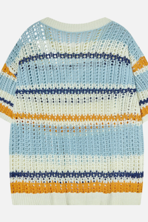 Style Core Aesthetics, New Style Trends Retro Striped Knit Tee