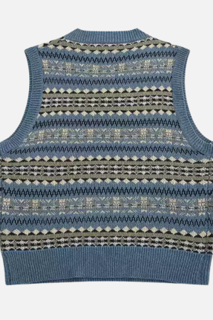 Style Core Aesthetics, New Style Trends Retro Striped Knit Vest