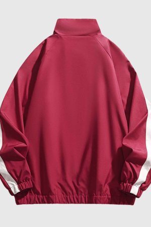 Style Core Aesthetics, New Style Trends Reversible Color-Block Sports Jacket