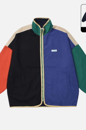 Style Core Aesthetics, New Style Trends Reversible ColorBlock Stand‑Collar Jacket