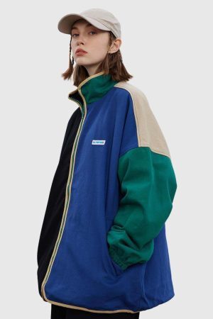 Style Core Aesthetics, New Style Trends Reversible ColorBlock Stand‑Collar Jacket
