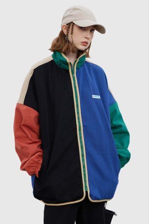 Style Core Aesthetics, New Style Trends Reversible ColorBlock Stand‑Collar Jacket