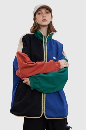 Style Core Aesthetics, New Style Trends Reversible ColorBlock Stand‑Collar Jacket