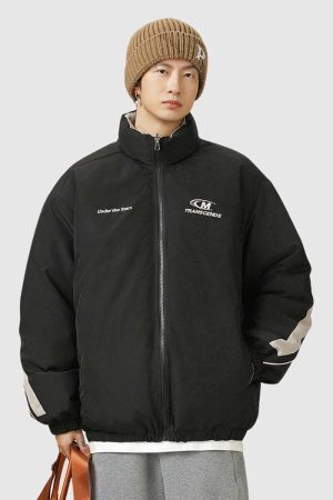 Style Core Aesthetics, New Style Trends Reversible Two-Tone Puffer Jacket