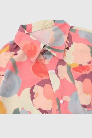Style Core Aesthetics, New Style Trends Rose Contrast Cotton Shirts