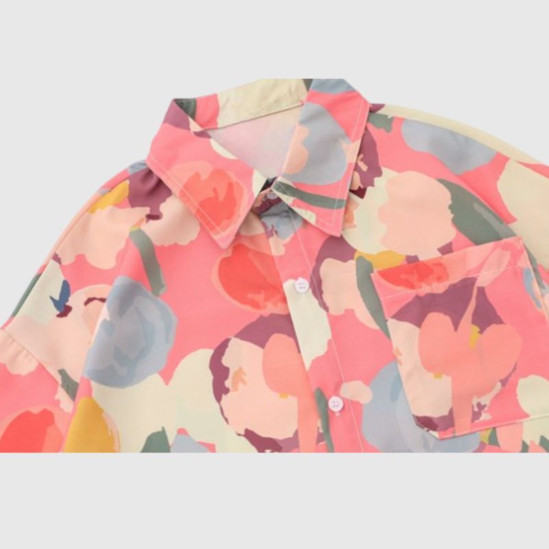 Style Core Aesthetics, New Style Trends Rose Contrast Cotton Shirts Style Core Aesthetics, New Style Trends Rose Contrast Cotton Shirts