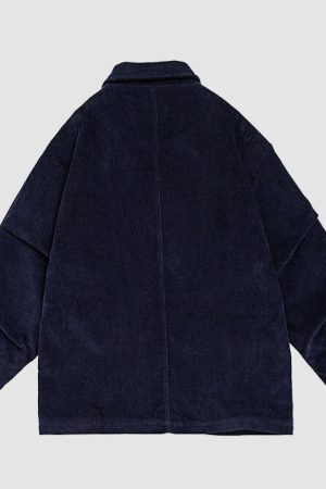 Style Core Aesthetics, New Style Trends Ruched Sleeve Corduroy Blazer