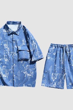 Style Core Aesthetics, New Style Trends Seersucker Casual Sets