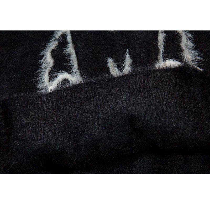 Style Core Aesthetics, New Style Trends Sheep Pattern Embroidered Mink Hair Pullover Style Core Aesthetics, New Style Trends Sheep Pattern Embroidered Mink Hair Pullover