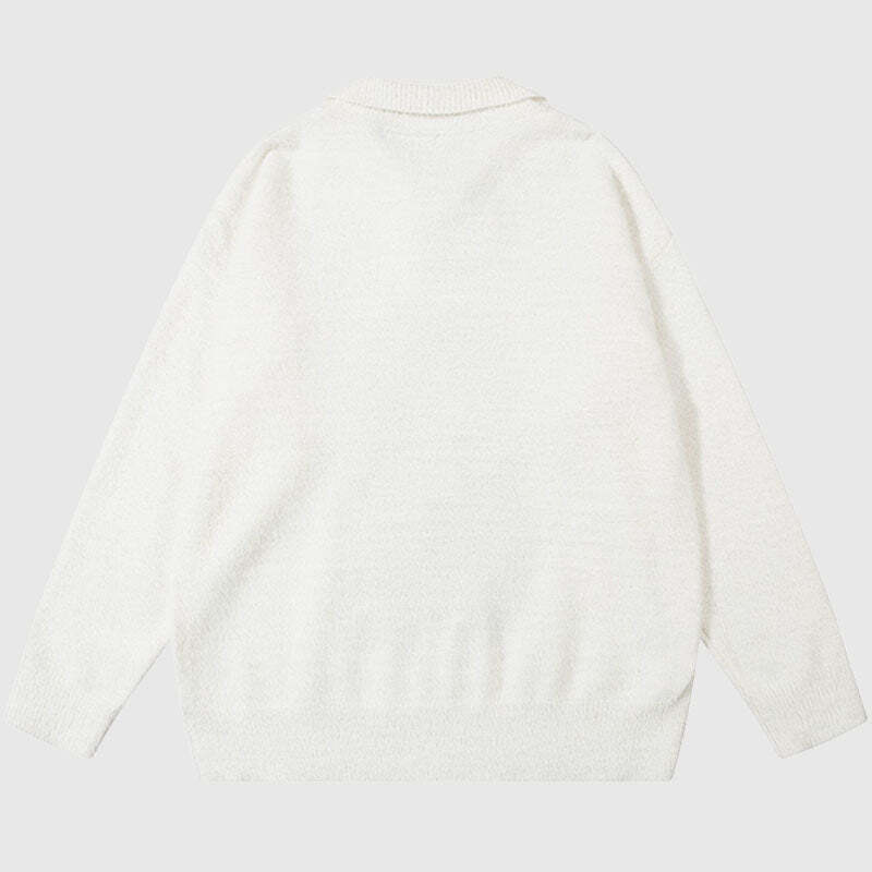 Style Core Aesthetics, New Style Trends Sheep Pattern Embroidered Mink Hair Pullover Style Core Aesthetics, New Style Trends Sheep Pattern Embroidered Mink Hair Pullover