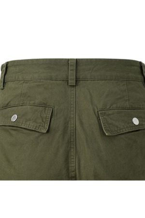 Style Core Aesthetics, New Style Trends Side Pocket Patch Pleated Cargo Pants