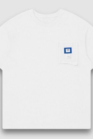 Style Core Aesthetics, New Style Trends Simple Irregular Pocket Tee