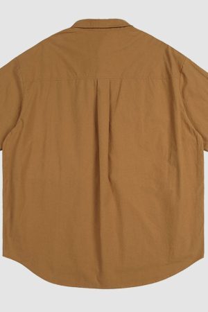 Style Core Aesthetics, New Style Trends Simple Pocket Cargo Shirts