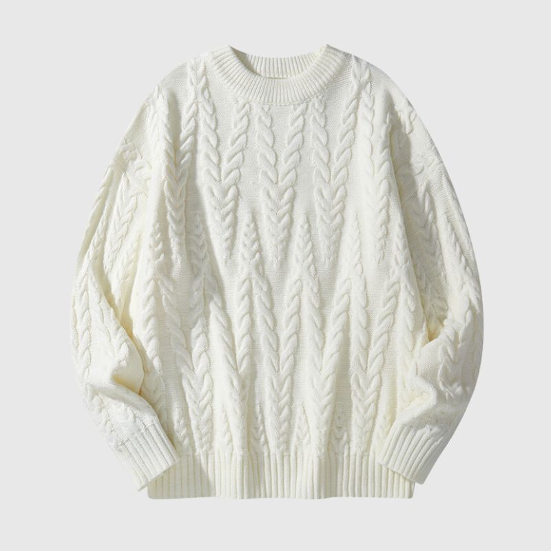 Style Core Aesthetics, New Style Trends Simple Solid Color Jacquard Pullover