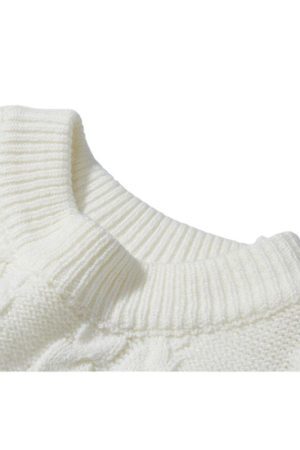 Style Core Aesthetics, New Style Trends Simple Solid Color Jacquard Pullover