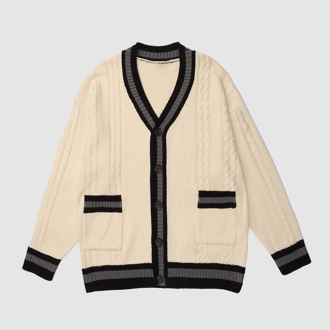 Style Core Aesthetics, New Style Trends Simple Stitching Cardigan Style Core Aesthetics, New Style Trends Simple Stitching Cardigan