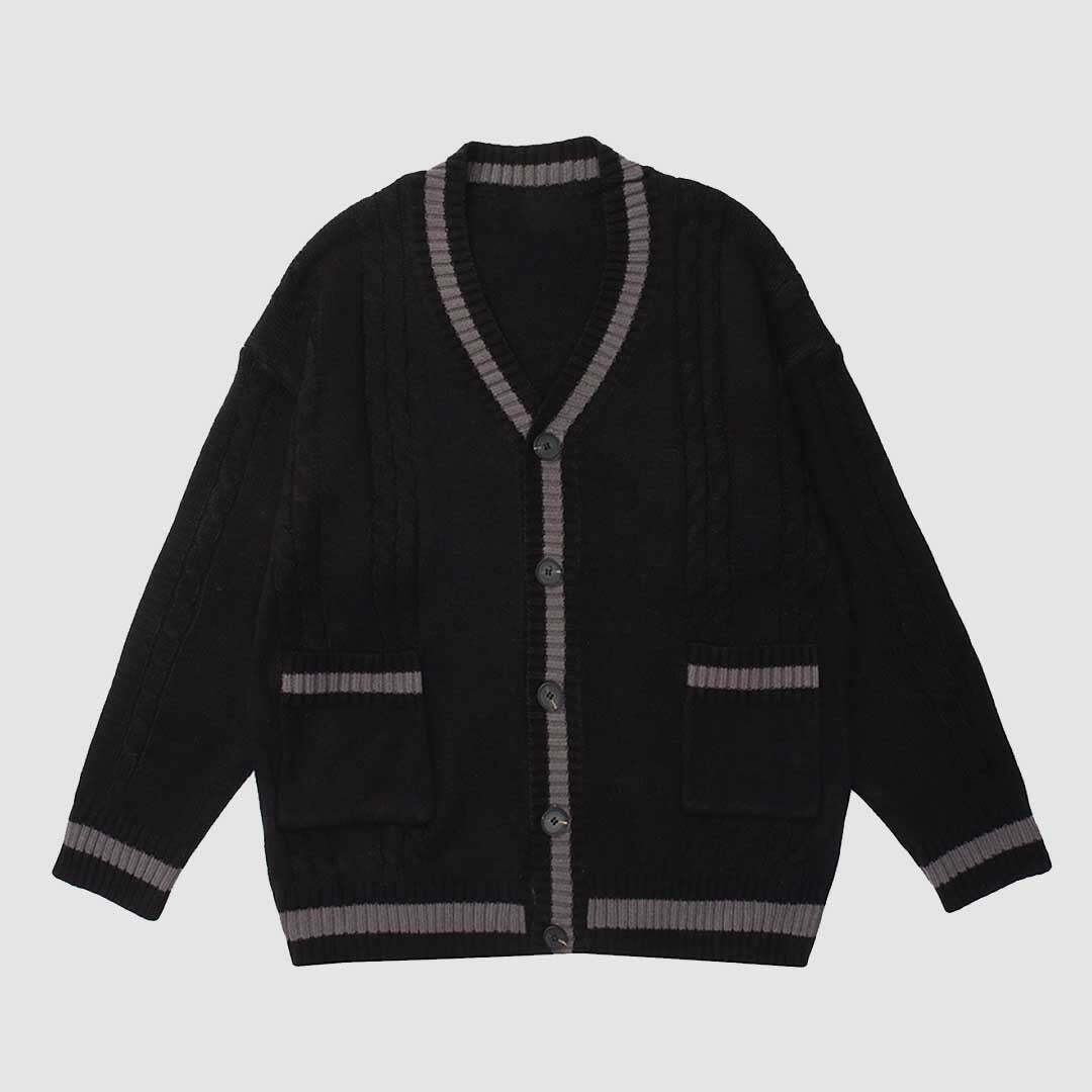 Style Core Aesthetics, New Style Trends Simple Stitching Cardigan Style Core Aesthetics, New Style Trends Simple Stitching Cardigan