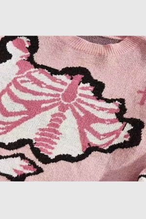 Style Core Aesthetics, New Style Trends Skeleton Knit Sweater