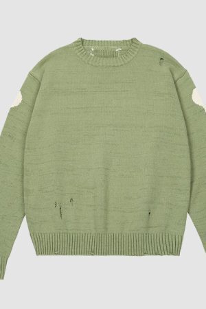 Style Core Aesthetics, New Style Trends Skeleton Print Knitted Sweater