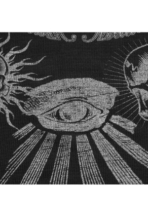 Style Core Aesthetics, New Style Trends Skull Pattern Distressed Sweater