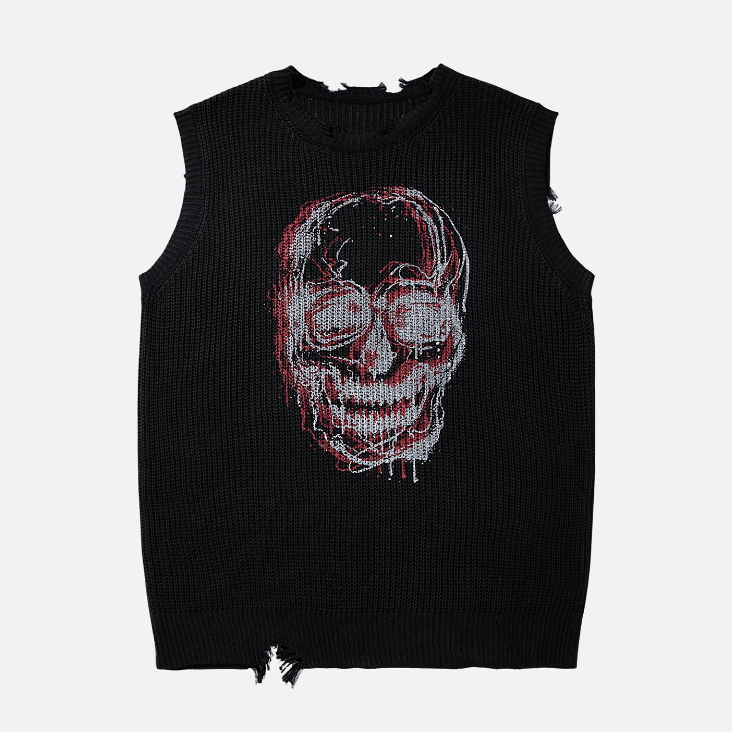 Style Core Aesthetics, New Style Trends Skull Sleeveless Knit Sweater