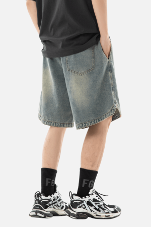 Style Core Aesthetics, New Style Trends Slit Design Washed Jorts