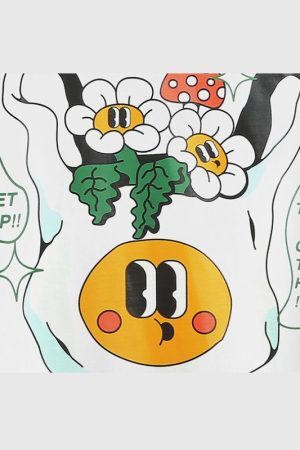 Style Core Aesthetics, New Style Trends Smile Flower Printed Tee