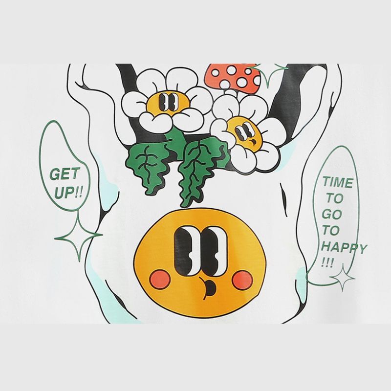 Style Core Aesthetics, New Style Trends Smile Flower Printed Tee Style Core Aesthetics, New Style Trends Smile Flower Printed Tee