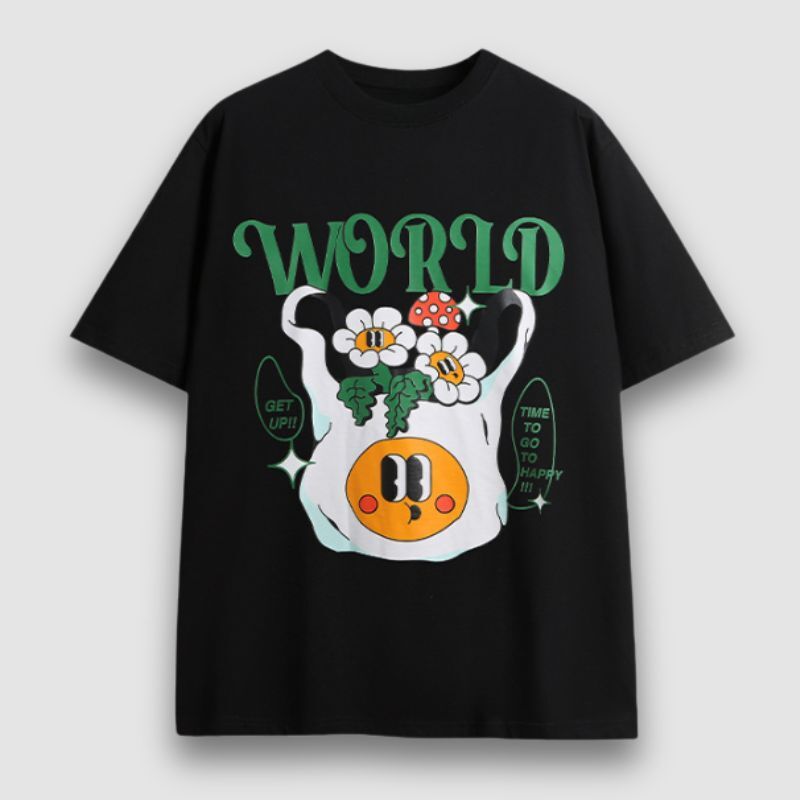 Style Core Aesthetics, New Style Trends Smile Flower Printed Tee Style Core Aesthetics, New Style Trends Smile Flower Printed Tee