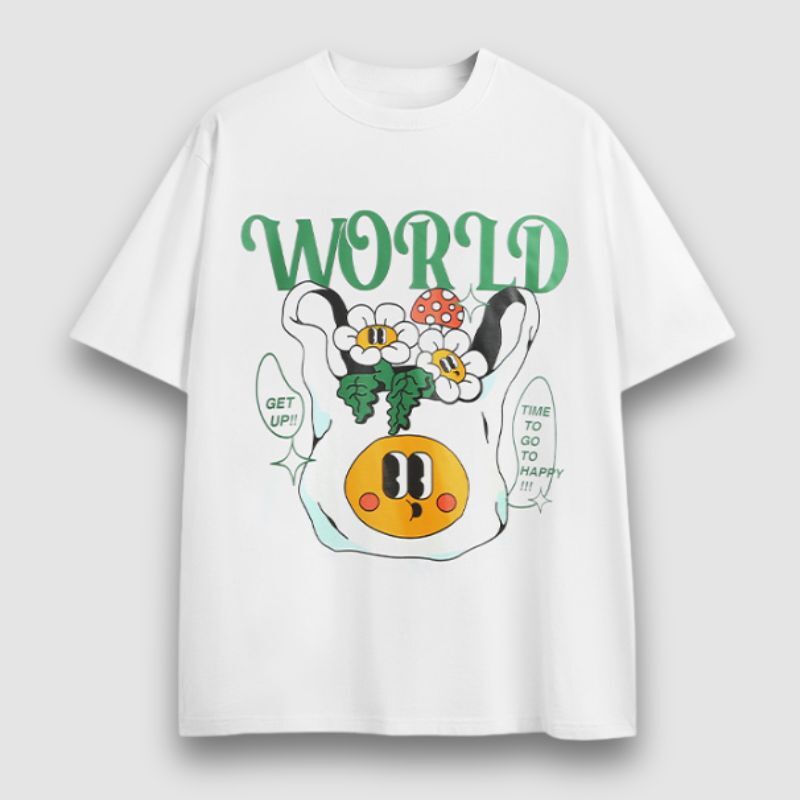 Style Core Aesthetics, New Style Trends Smile Flower Printed Tee