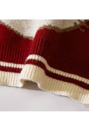 Style Core Aesthetics, New Style Trends Smiley Bear Print Sweater + Bear Mini Bag