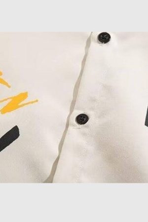 Style Core Aesthetics, New Style Trends Smiley Letters Casual Shirt